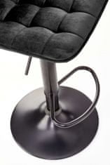 Halmar Barová židle H95, černá, látka / kov