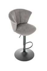 Halmar Barová židle H104, šedá, látka / kov