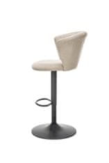 Halmar Barová židle H104, bílá, látka / kov