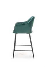Halmar Barová židle H107, zelená, látka / kov