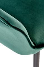 Halmar Barová židle H107, zelená, látka / kov
