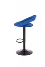 Halmar Barová židle H102, modrá, látka / kov