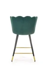 Halmar Barová židle H106, zelená, samet / kov