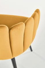 Halmar Čalouněná jídelní židle K410, žlutá