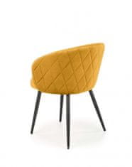 Halmar Čalouněná jídelní židle K430, žlutá