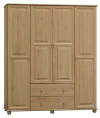 eoshop Šatní skříň 76 Klasik (Barva dřeva: surové dřevo, Šířka: 200 cm)