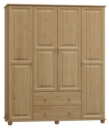 eoshop Šatní skříň 76 Klasik (Barva dřeva: barva bílá, Šířka: 160 cm)