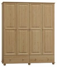 eoshop Šatní skříň 80 Klasik (Barva dřeva: surové dřevo, Šířka: 200 cm)