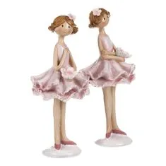 Autronic Dívka v sukni, mix 2 druhů, růžová barva, polyresin. SM377-PINK, sada 2 ks