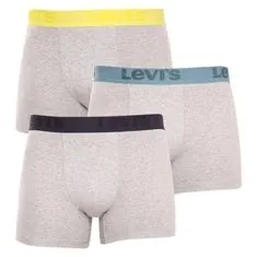 Levis 3PACK pánské boxerky šedé (905045001 015) - velikost L