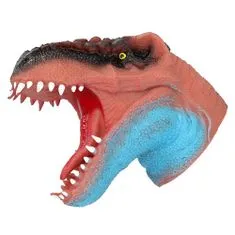 Dino World Tyrannosaurus Rex na ruku ASST, Hnědo-modrý, silikonový