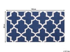 Beliani Modrý bavlněný koberec 80x150 cm SILVAN