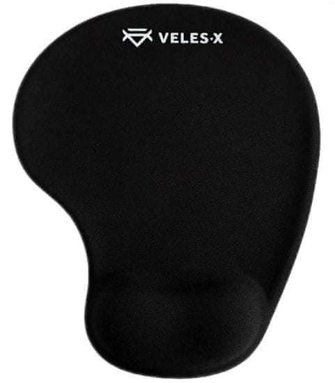 Veles-X Mouse pad with Gel wrist, gelová podložka pod myš, ergonomická, černá