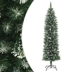 shumee vidaXL Umělý úzký vánoční stromeček se stojanem, 210 cm, PVC