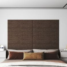 Greatstore Nástěnné panely 12 ks hnědé 90 x 15 cm textil 1,62 m²
