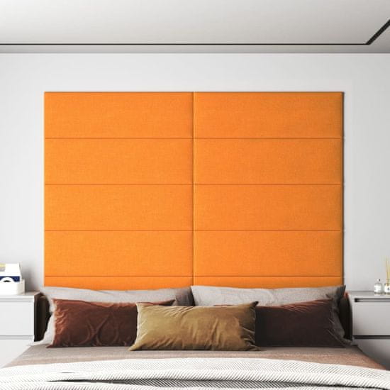 Vidaxl Nástěnné panely 12 ks tmavě žluté 90 x 30 cm textil 3,24 m²