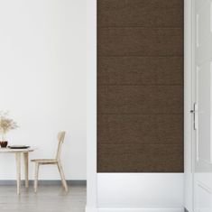 Vidaxl Nástěnné panely 12 ks hnědé 90 x 30 cm textil 3,24 m²