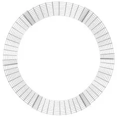 Greatstore Kruhový gabionový vyvýšený záhon pozinkovaná ocel Ø 100x100 cm