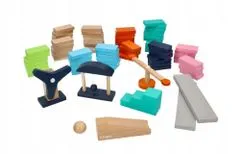 Adam toys Dřevěná arkádová hra domino bloků