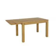 eoshop Jídelní rozkládací stůl ST302, 140x(75/77)x90, dub (Výška: 77, Délka: 90, Deska stolu: 4, Křídlo: 2 křídla 90 cm, Barva dřeva: Bělená, Hrana stolu: S3)