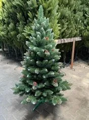 Vánoční stromek ZASNĚŽENÁ BOROVICE se šiškami, výška 150 cm