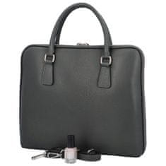 Delami Vera Pelle Kožená business taška na laptop Kendall, D27 šedá