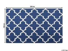 Beliani Modrý bavlněný koberec 160x230 cm SILVAN