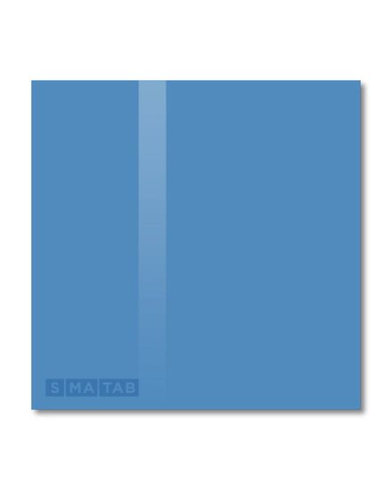 SMATAB® Modrá coelinová skleněná pracovní a kancelářská tabule 35 × 35 cm