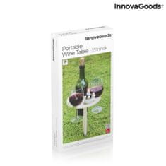 InnovaGoods Venkovní přenosný skládací stolek na víno Winnek