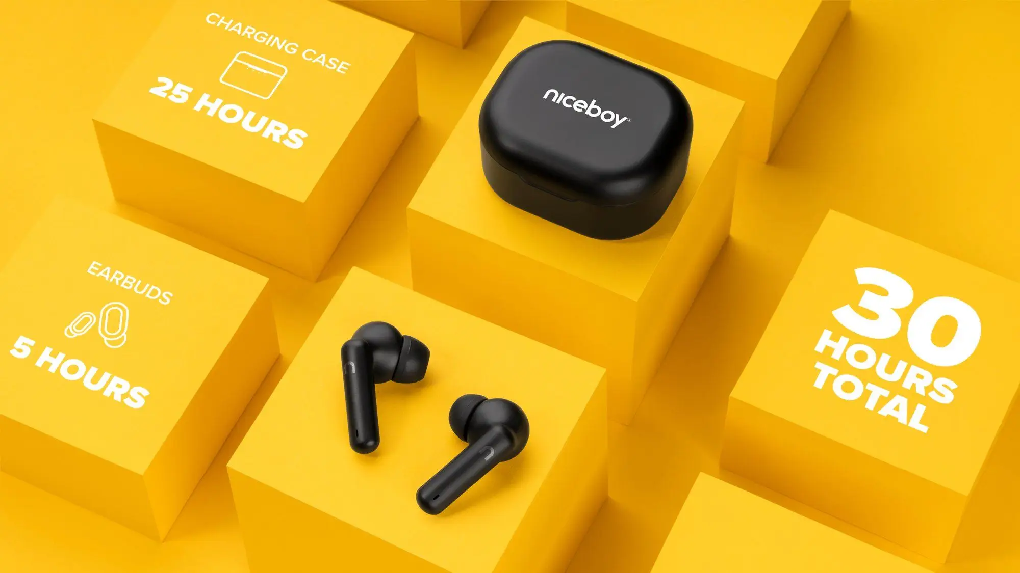  Bluetooth slušalice niceboy hive pins 3 mikrofon handsfree telefon aplikacije ionskog ekvilizatora izvrstan zvuk dugo trajanje baterije kutija za punjenje 