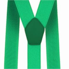 Klasické šle pro muže a ženy k na nošení s elegantním kalhotám - zelená