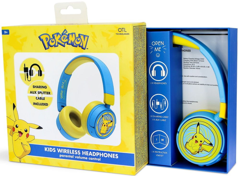 OTL Technologies Pikachu dětská bezdrátová sluchátka