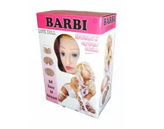 INTEREST Nafukovací 3D panna s vibračním vajíčkem - Barbie.