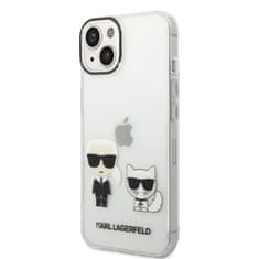 Karl Lagerfeld Lagerfeld PC/TPU Ikonik Karl and Choupette Zadní Kryt pro iPhone 14 Max Transparent