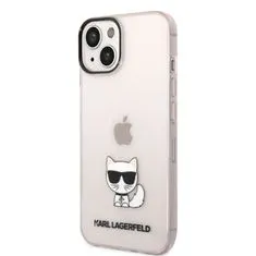 Karl Lagerfeld Lagerfeld Choupette Logo Zadní Kryt pro iPhone 14 Max Pink