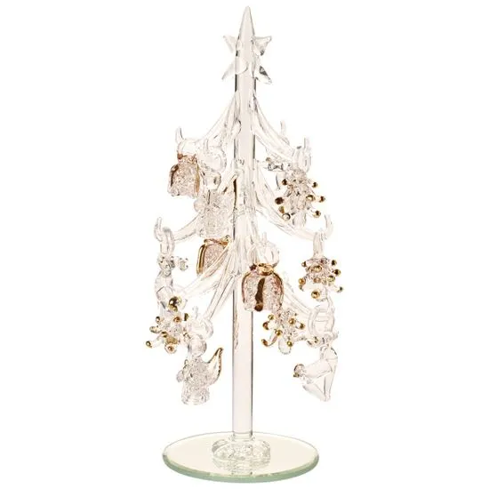 Villeroy & Boch Vánoční skleněná dekorace WINTER COLLAGE Stromek s ozdobičkami
