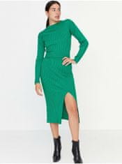 Trendyol Zelený svetrový set sukně a topu s dlouhým rukávem Trendyol M