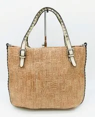 Sisley shopping bag Raina – beige/white