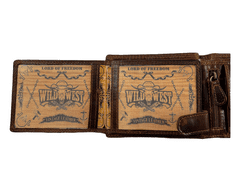 Wild Kožená peněženka Wild West - hnědá 165A