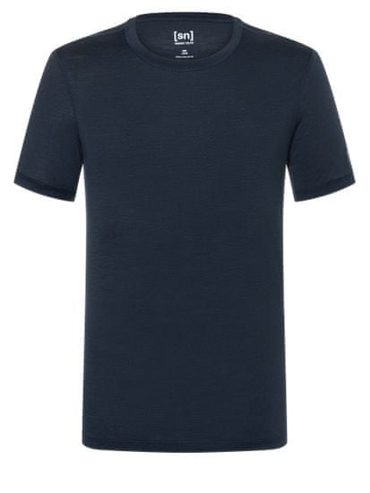 [sn] super.natural Merino triko krátký rukáv Base Tee 140 navy blazer