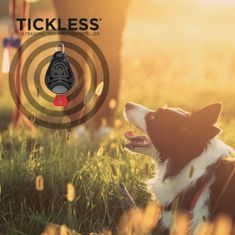 Tickless PET Ultrazvukový odpuzovač klíšťat a blech pro psy Černá