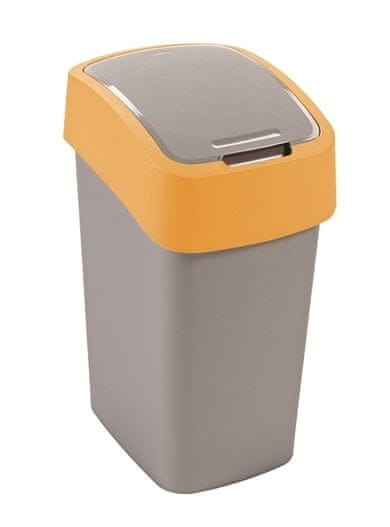 Curver Koš odpadkový výklopný 9L FLIPBIN stříbrná/oranžová
