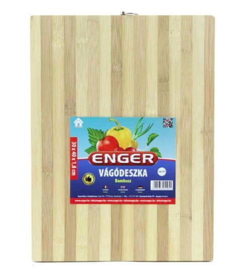 Enger Prkénko bambus 40x30x1,8cm s háčkem ENGER