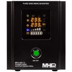 MHpower záložní zdroj MPU-300-12, UPS, 300W, čistý sinus, 12V