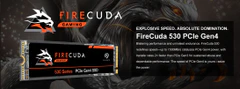 Seagate SSD FireCuda 530 Heatsink M.2 2280 500 GB - PCIe Gen4 x4 NVMe/3D TLC/640TBW