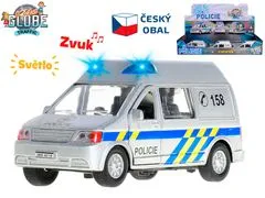 Kids Globe Traffic policie 14 cm kov zpětný chod na baterie český design světlo a zvuk