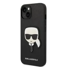 Karl Lagerfeld Lagerfeld PU Saffiano Karl Head Zadní Kryt pro iPhone 14 Max Black