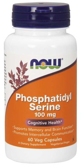 NOW Foods Phosphatidyl Serine (Fosfatidylserin), 100 mg, 60 rostlinných kapslí