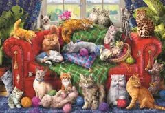 Trefl Puzzle Kočky na pohovce 1500 dílků