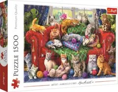 Trefl Puzzle Kočky na pohovce 1500 dílků